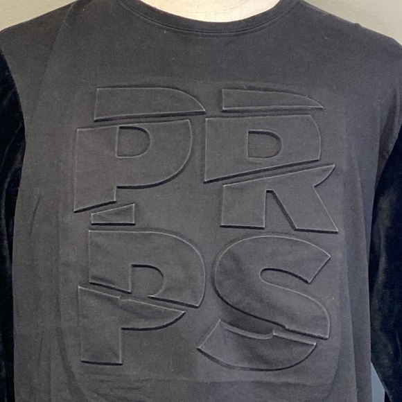 PRPS Men’s Dark Gray & Black Long Sleeve Shirt (XL) - Picture 3 of 7